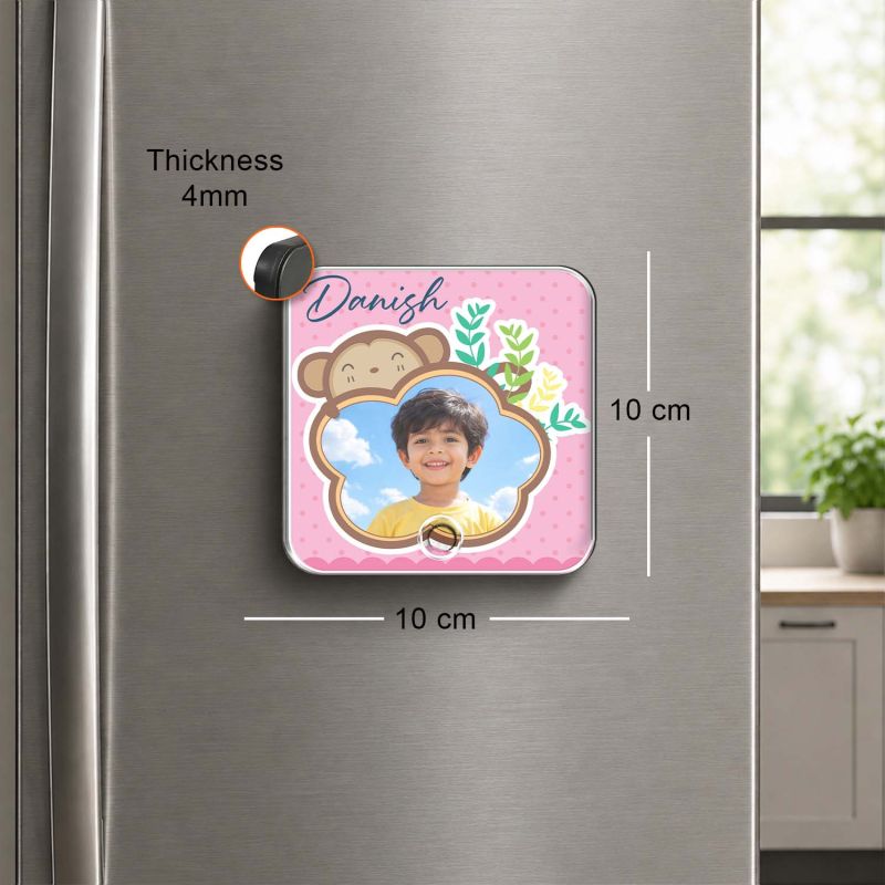 Personalised Musical Fridge Magnet with Custom Photo, Name & Song  Rechargeable Battery, Type-C USB Charging | Birthday Gift for Kids & Music Lover Boy